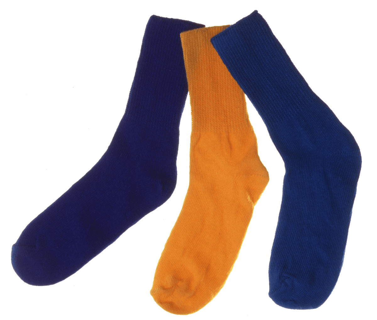 Multiple sock styles isolated on a transparent background